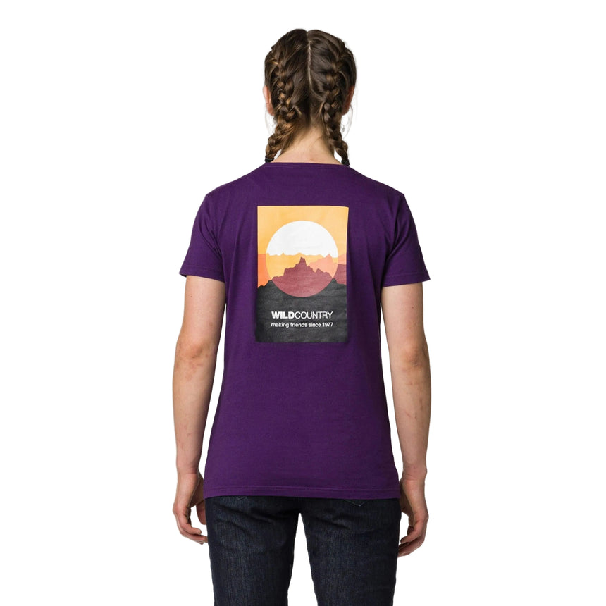 Wild Country Climbing Stamina Women's T-Shirt Parachute - Model Back View
