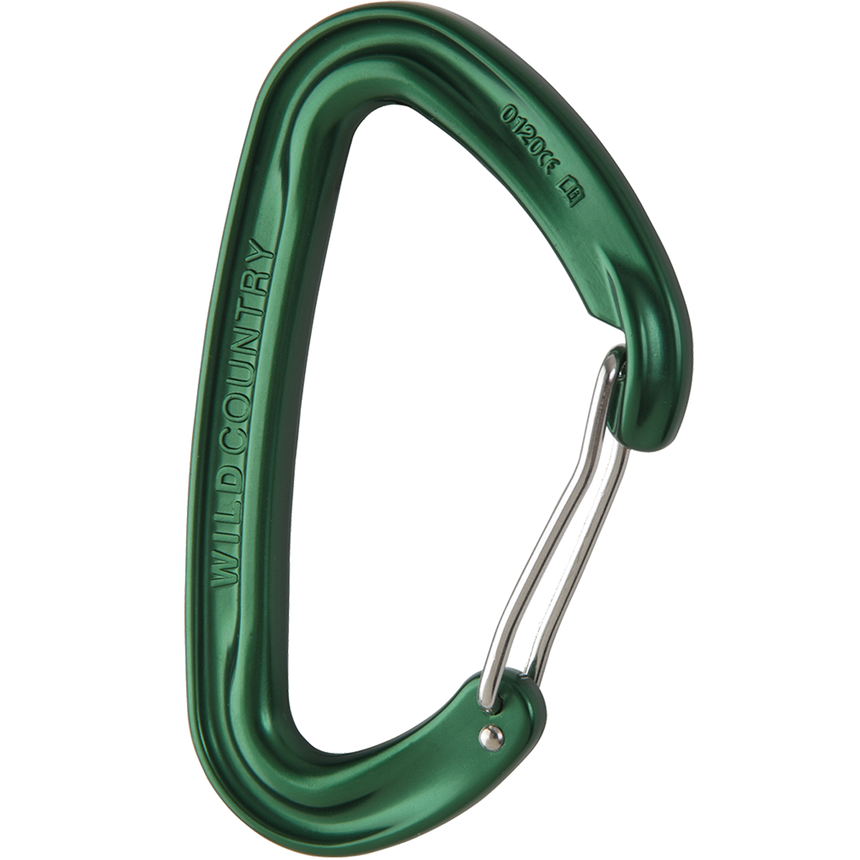 Wild Country Climbing Wildwire Carabiner Outdoor Action Green - Angle