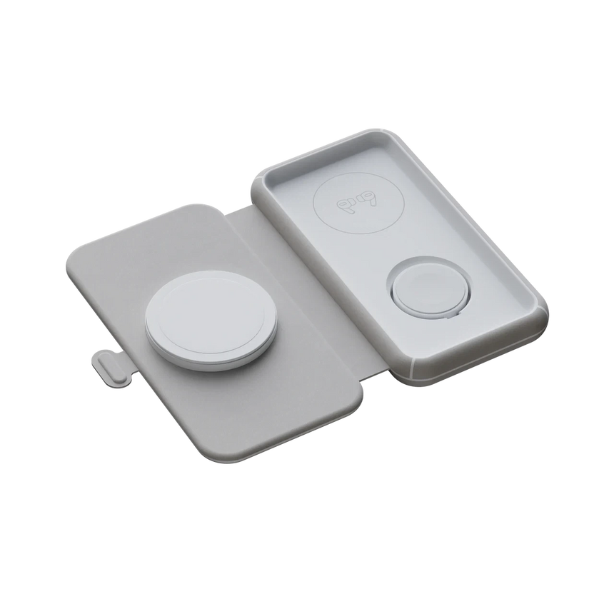 Xtorm Foldable Wireless Travel Charger 3-in-1 - Angled Top Unfolded View