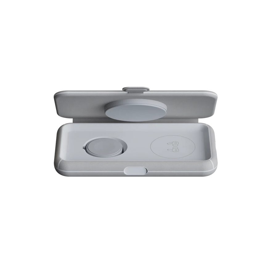 Xtorm Foldable Wireless Travel Charger 3-in-1 - Side Half Unfolded View