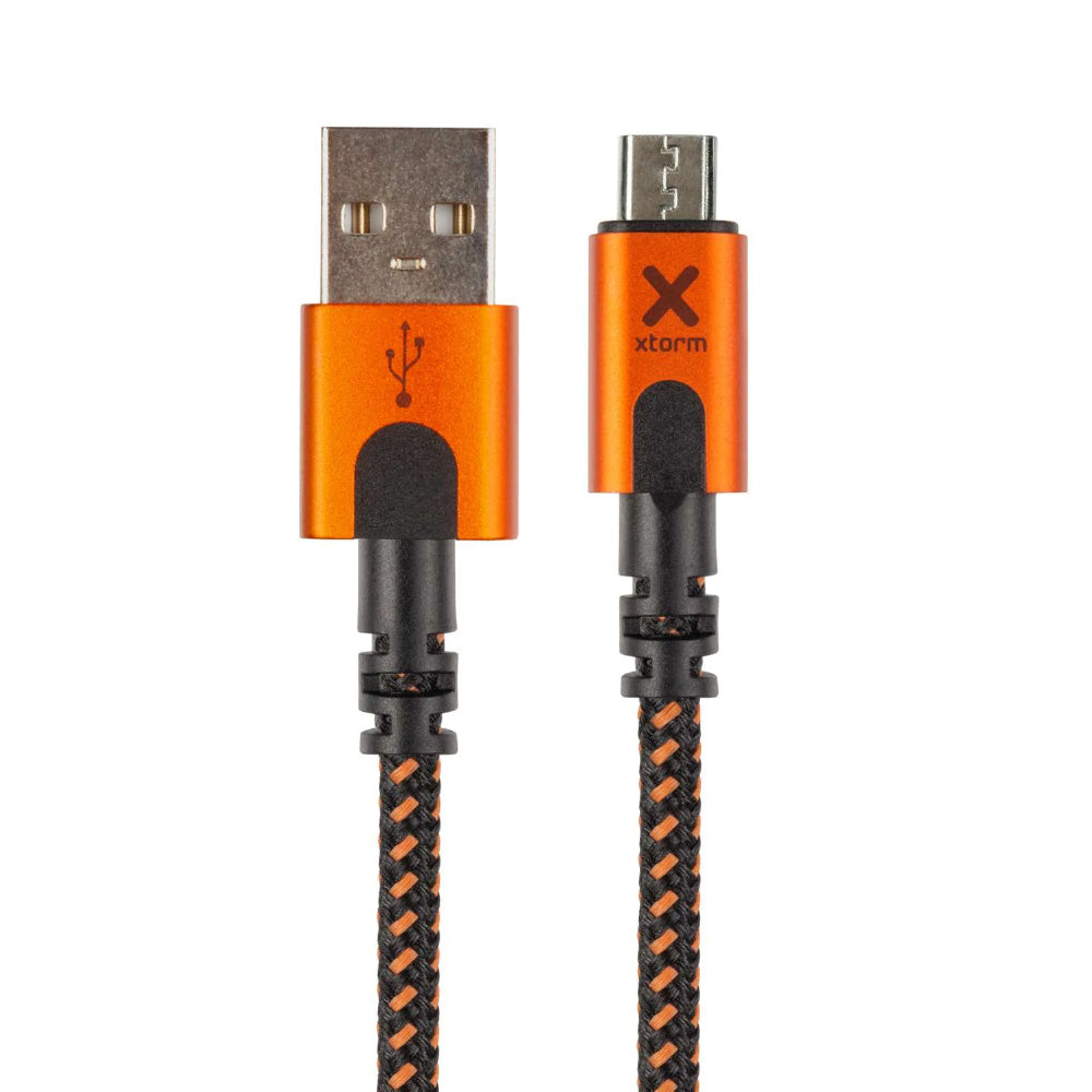 Xtorm Xtreme USB to Micro - Lifetime Warranty Cable (1.5m) - Both Ends of Cable Close Up