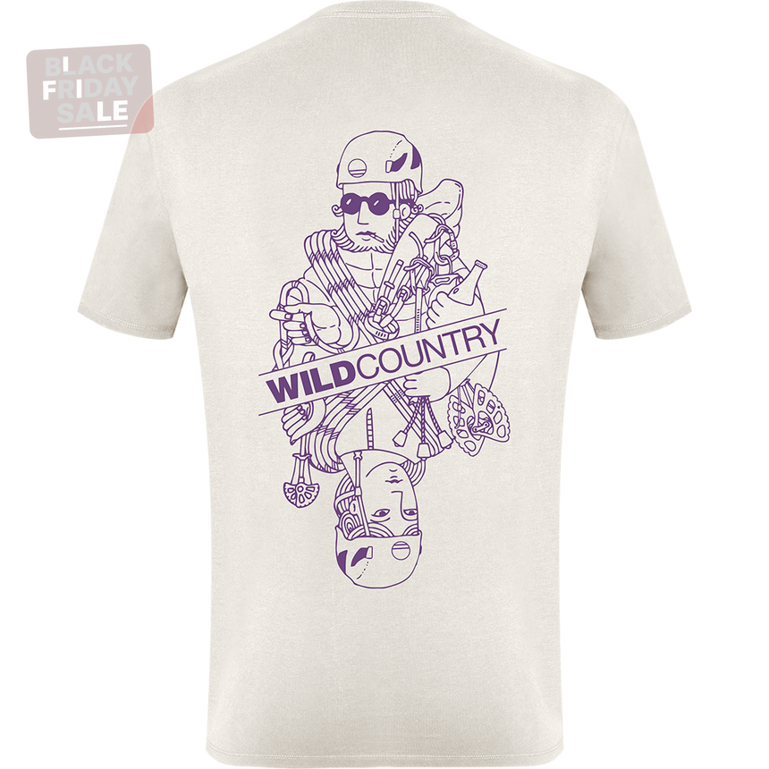 Wild Country Climbing Flow T-Shirt Man Outdoor Action Moonstone - Back