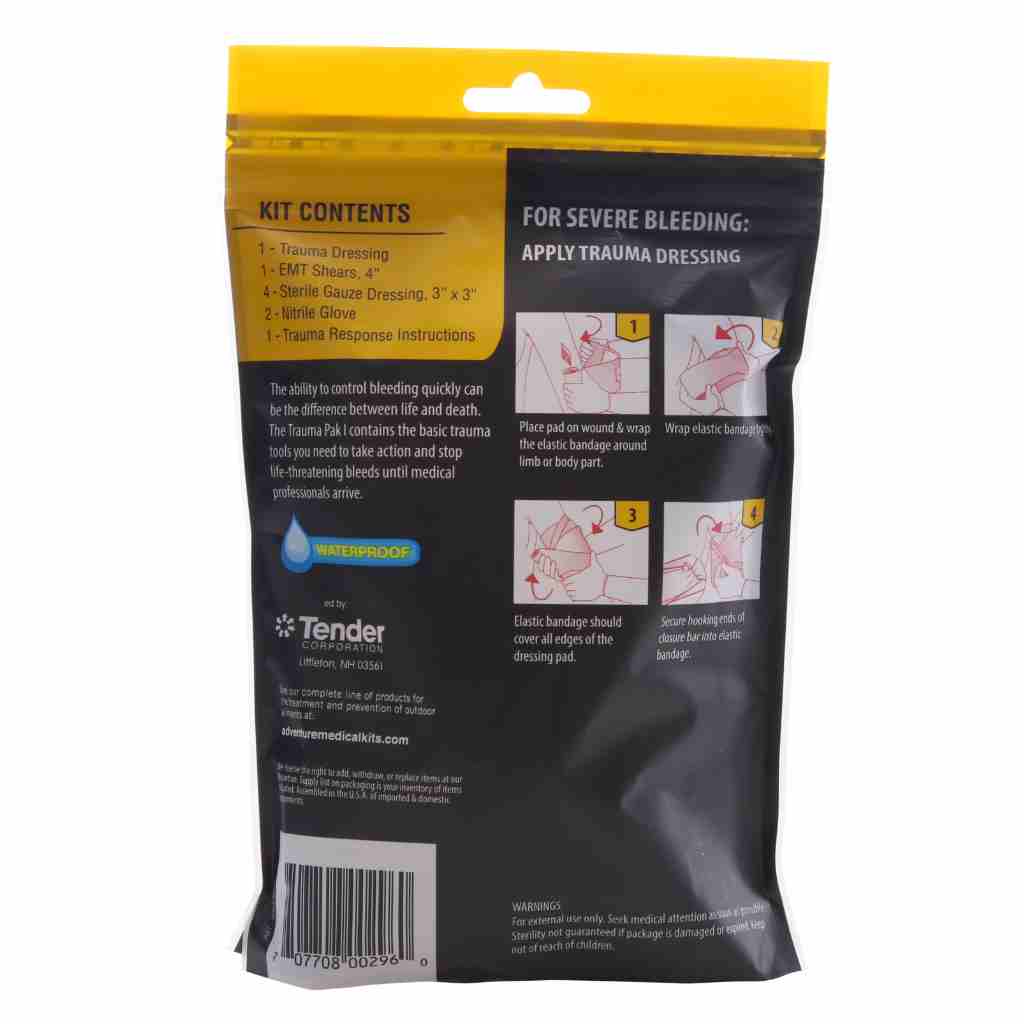 Adventure Medical Kits Trauma Pak I First Aid Kit, back
