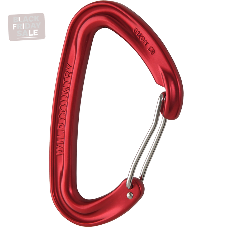 Wild Country Climbing Wildwire Carabiner Outdoor Action Red - Side