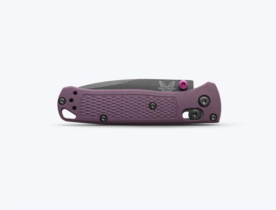 Benchmade Mini Bugout 533GY-09 dark purple Grivory knife closed, presentation side