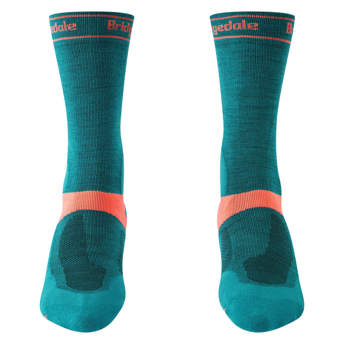 Bridgedale Women's MTB Mid-Season Weight T2 Merino Sport Boot Socks in Teal, alternate view