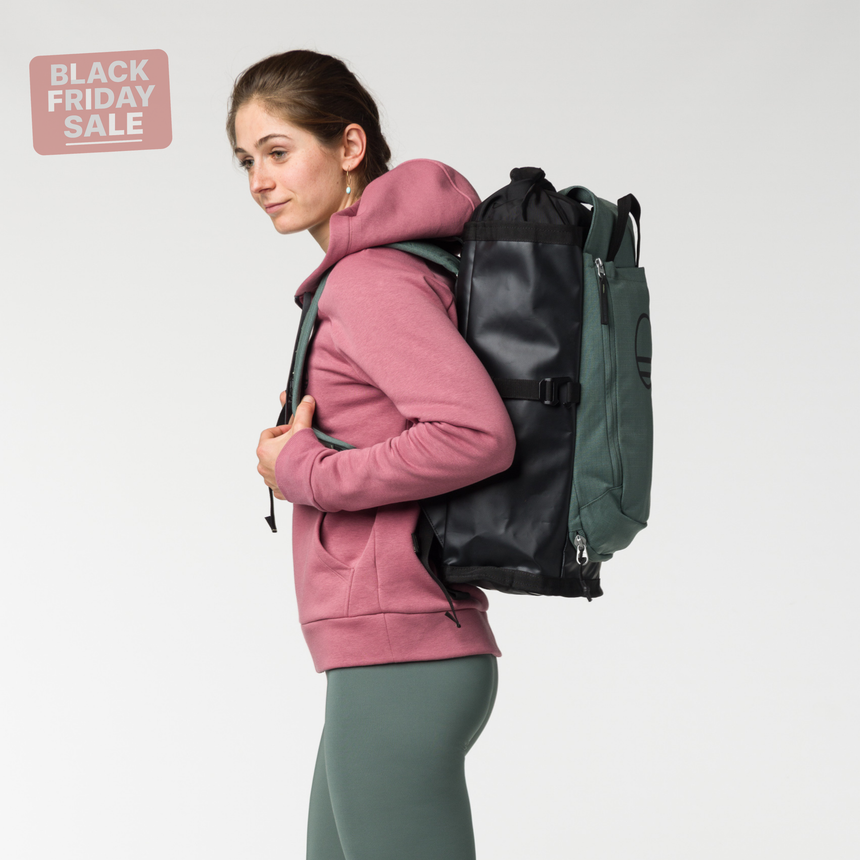 Wild Country Climbing Crag Hauler 25 Backpack Outdoor Action Black/Marsh - Padded belt