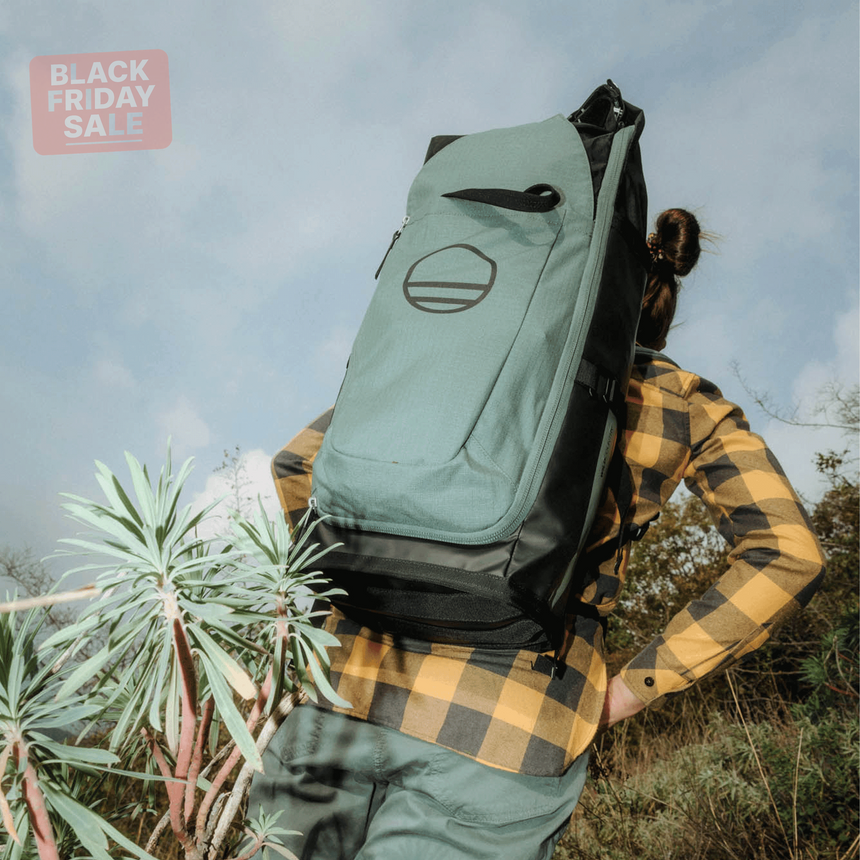 Wild Country Climbing Crag Hauler 25 Backpack Outdoor Action Black/Marsh - Product In Use