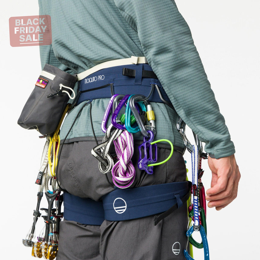 Wild Country Climbing Mosquito Pro Harness Outdoor Action Navy - Three rear gear loops