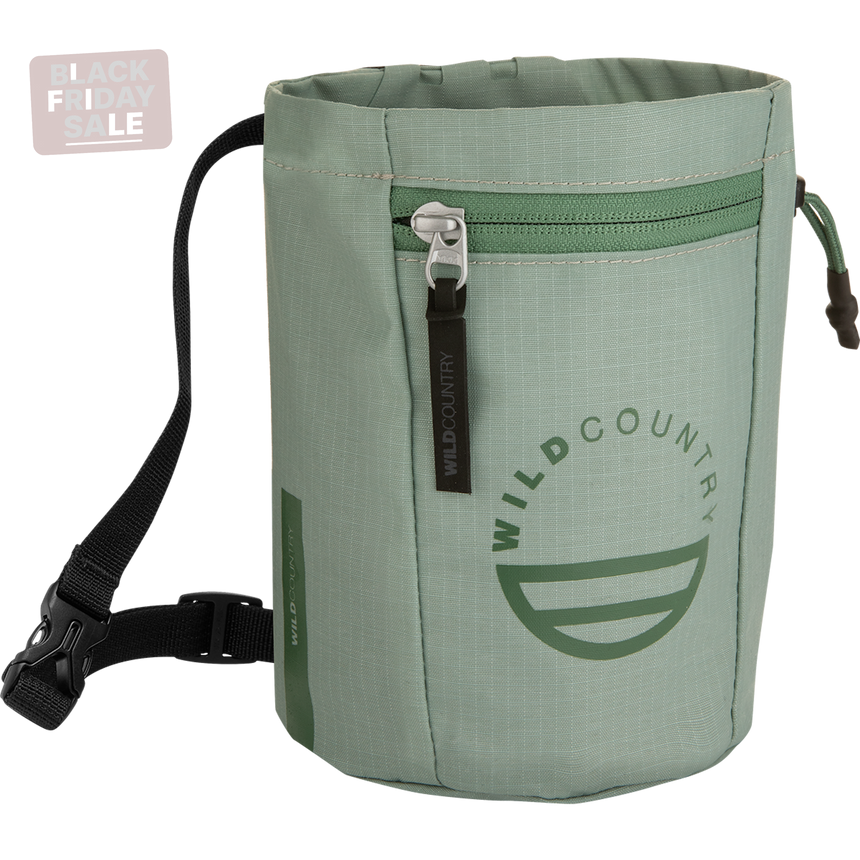 Wild Country Climbing Syncro Chalkbag Outdoor Action Seaweed - Front Angled
