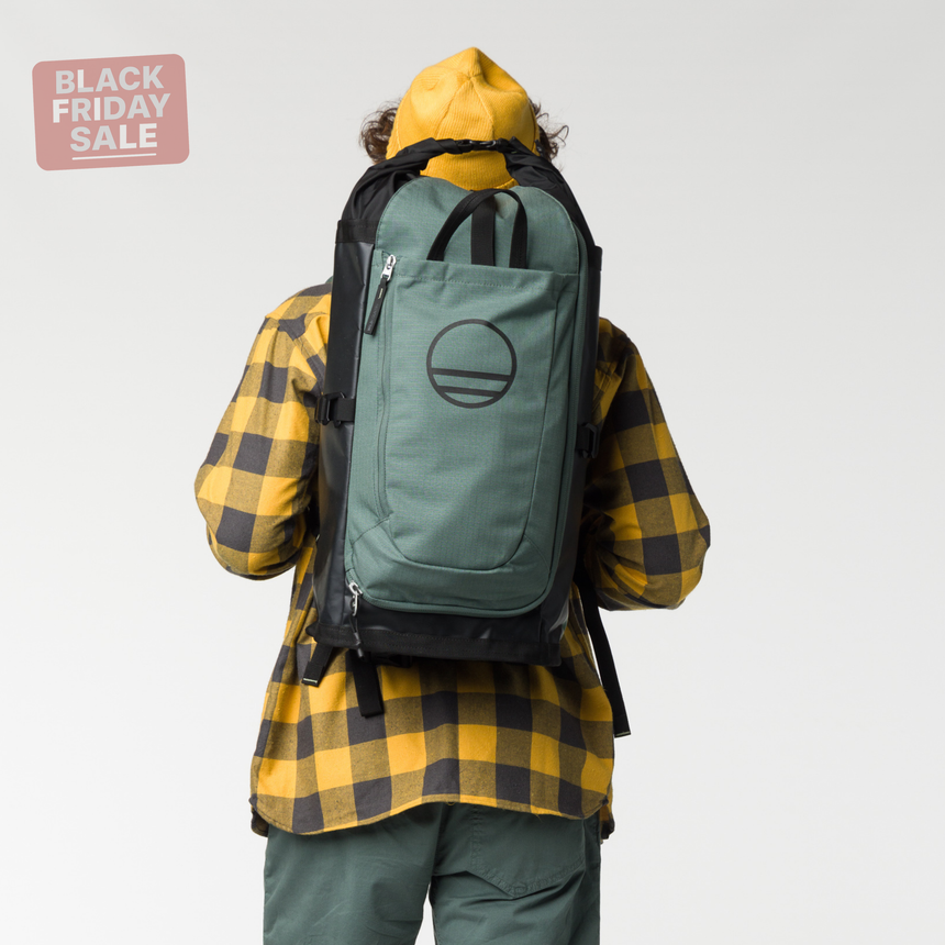 Wild Country Climbing Crag Hauler 25 Backpack Outdoor Action Black/Marsh - Padded belt