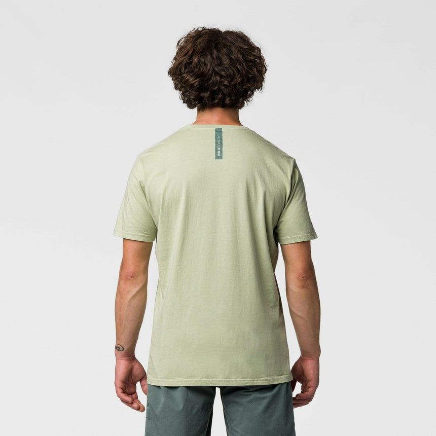 Wild Country Climbing Heritage T-Shirt Man Outdoor Action Jade - Back Fit on Model