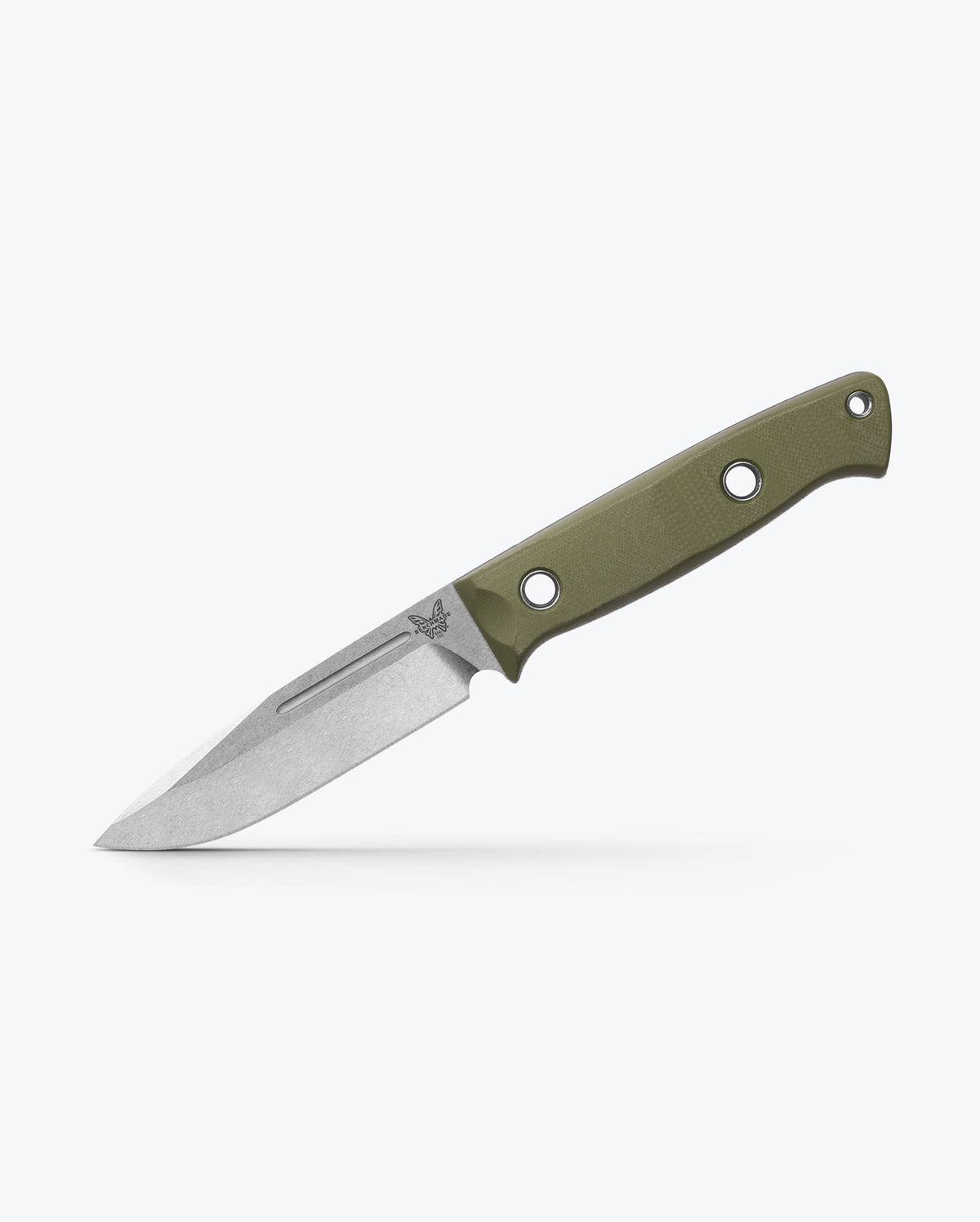 Benchmade Bushcrafter 163-1 OD Green, angled side view