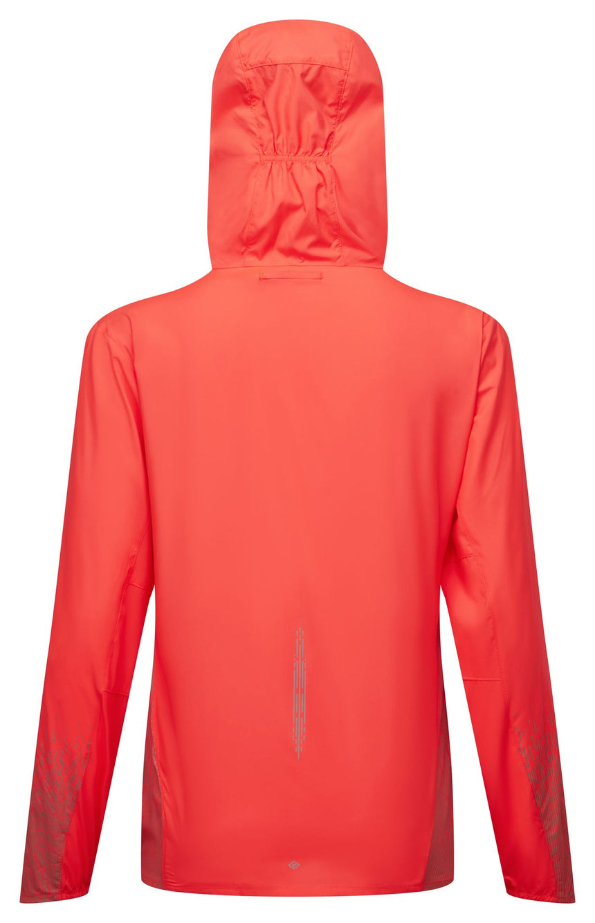 Ronhill Womens Tech Reflect Jacket Outdoor Action Hot Coral/Reflect- Back