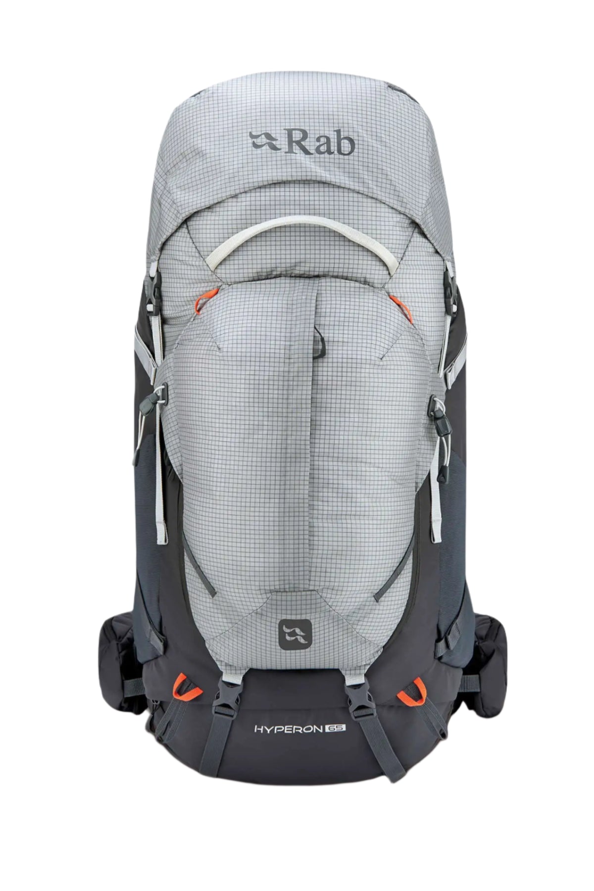 Rab Hyperon 65L Trekking Pack in Dark Pewter/Anthracite - front