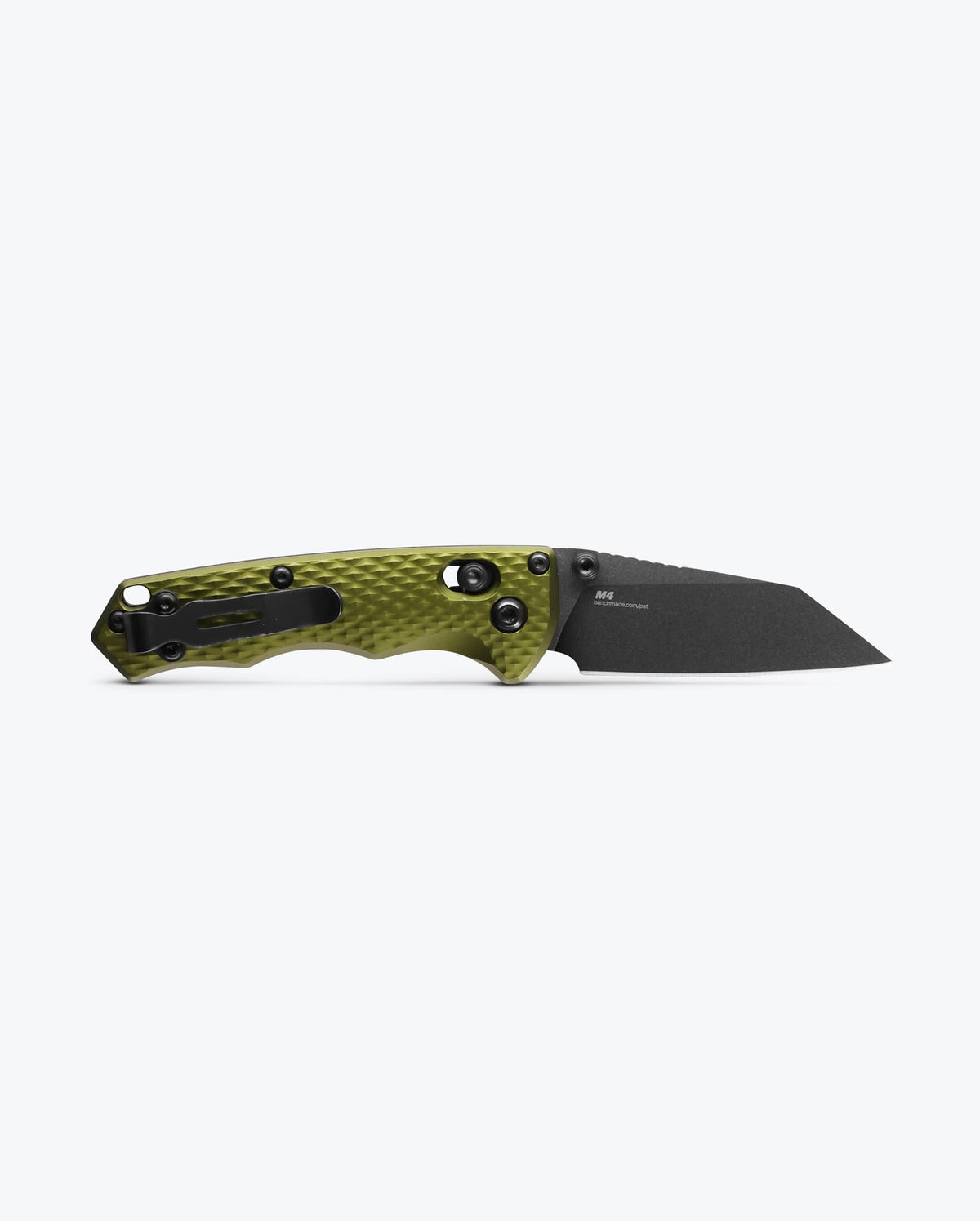 Full Immunity™ Woodland Green Aluminum Wharncliffe - Open Side Profile CPM-M4 Steel | Benchmade Knife Co.
