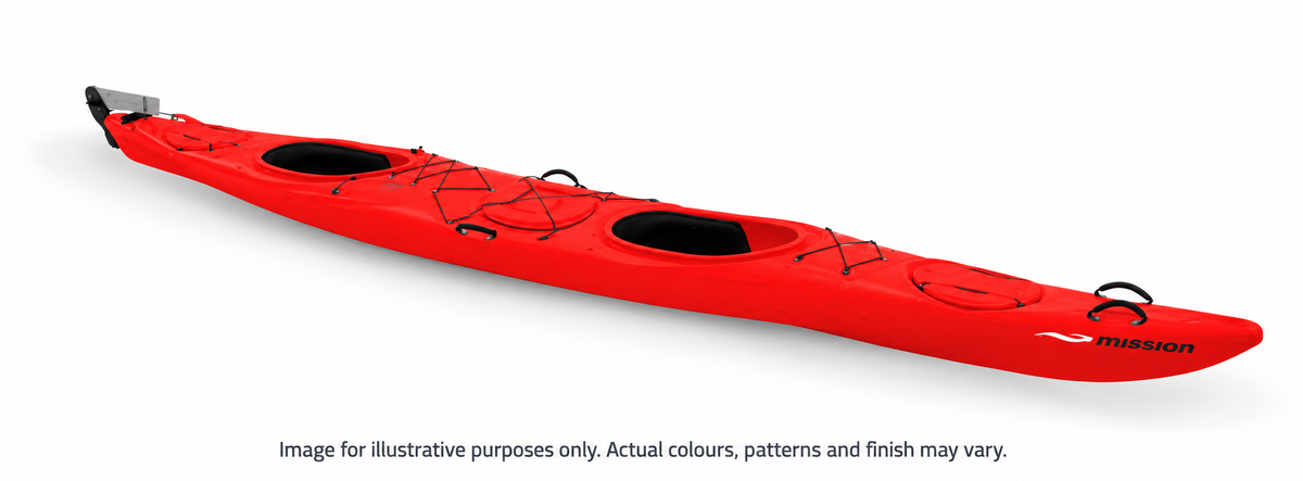 Mission ECO NIIZH 565 (COM) kayak in Red, full kayak colour illustration. Image for illustrative purposes only. Actual colours, patterns and finish may vary.