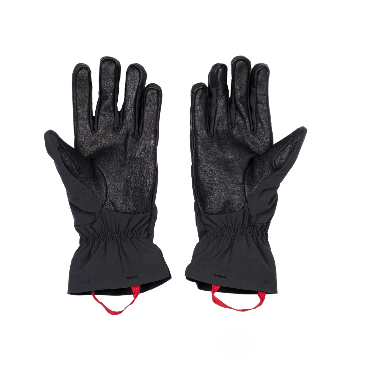 Mountain Equipment G2 Alpine Men's Glove in Black/Black - back view showing pre-curved fingers