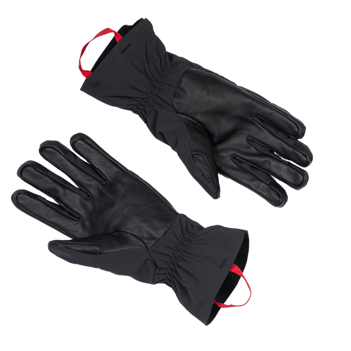 Low-bulk split cuff detail on Mountain Equipment G2 Alpine Men's Glove in Black/Black for easy donning