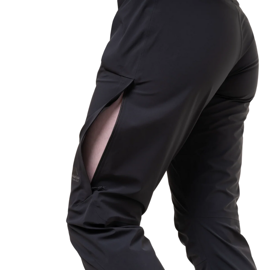 Thigh vent detail on Mountain Equipment G2 Mountain Women's Pant in Black for temperature regulation