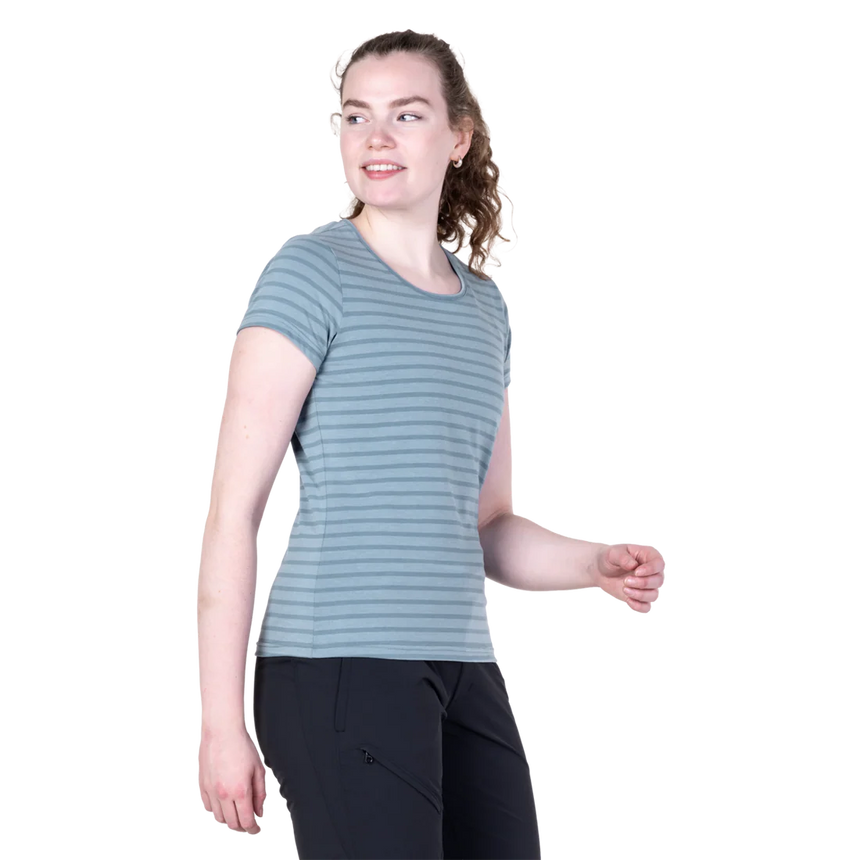 Mountain EquipmentMountain Equipment Groundup Stripe Women's TeeOutdoor Action