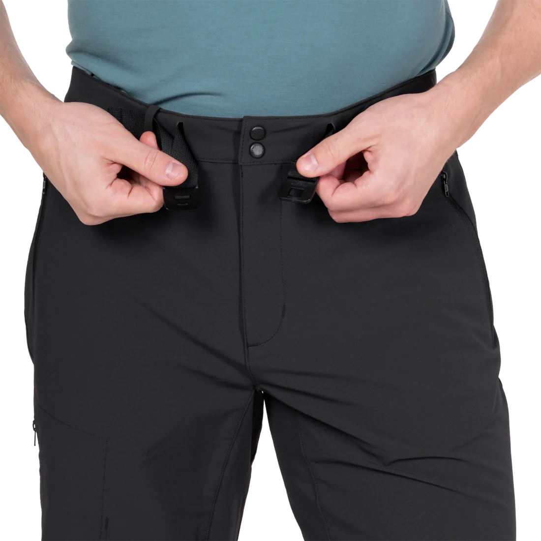 Mountain Equipment Ibex Mountain Men's Short in Black - flat lay product shot