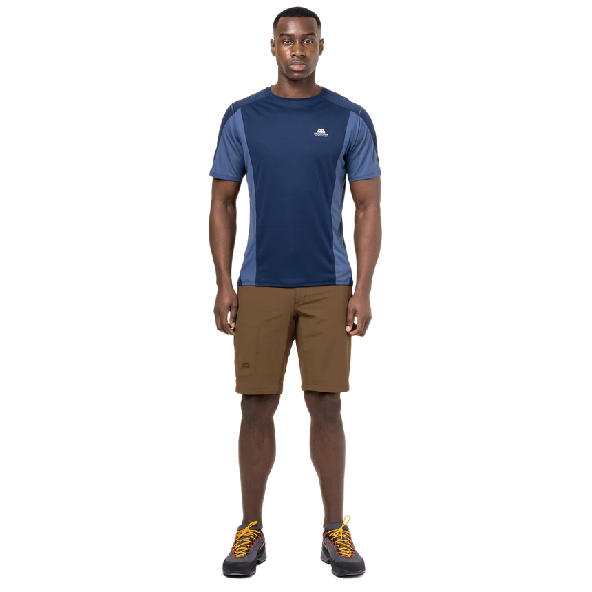 Mountain Equipment Ibex Mountain Men's Short in Desert Palm - front angle view