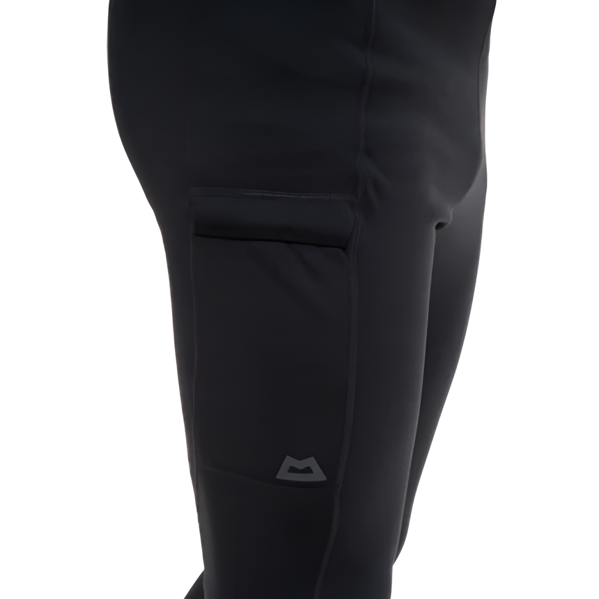 246 g/m² stretch Powerfleece brushed back fabric detail on Mountain Equipment Jorasses Lite Men's Tight in Black