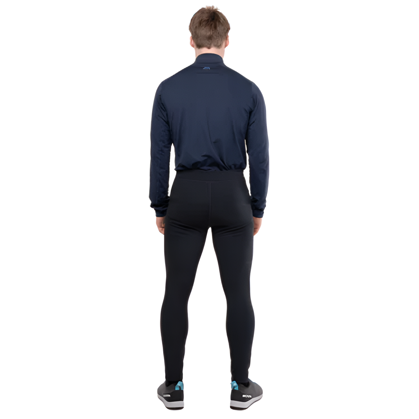 Envelope-style thigh pocket detail on Mountain Equipment Jorasses Lite Men's Tight in Black