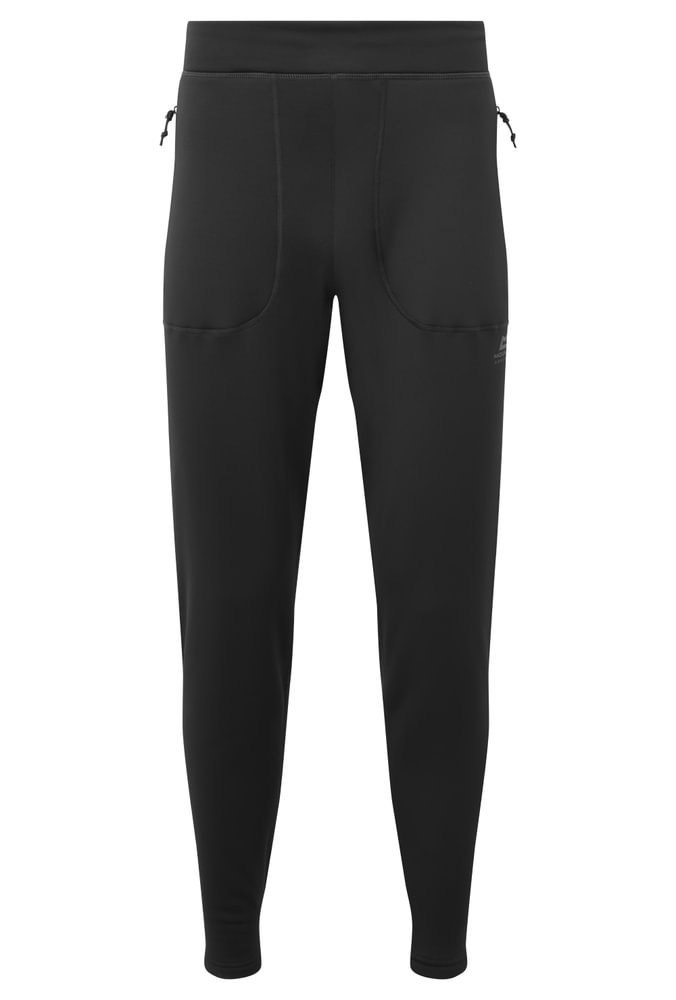 Mountain Equipment Jorasses Men's Pant in Black - front view showing 263 g/m² Powerfleece fabric and regular fit