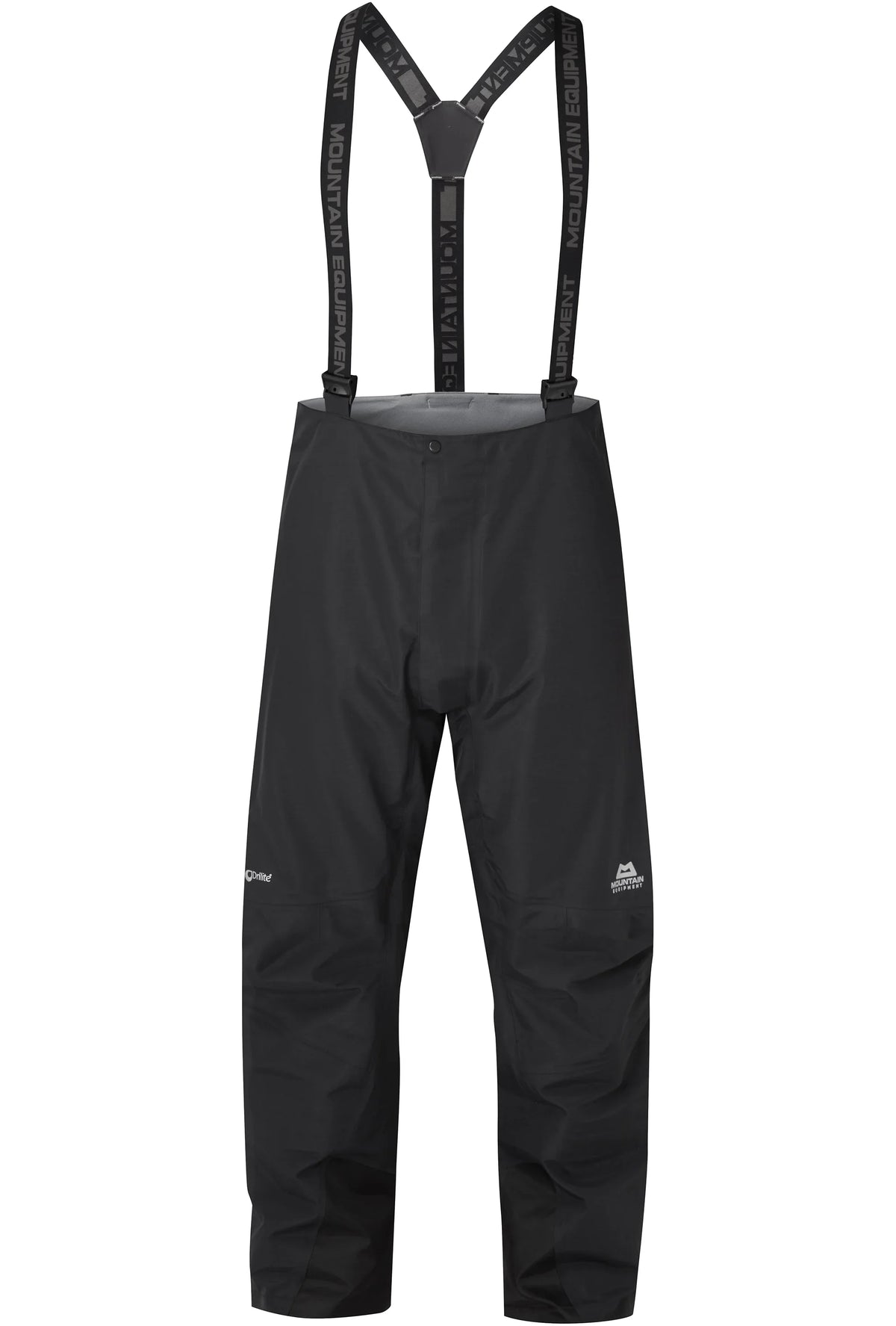 Mountain Equipment Karakoram Mountain Men's Pant in Black - back view showing fully adjustable braces
