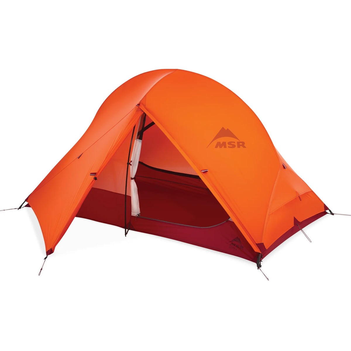 MSR Access 2 ultralight four-season 2-person tent pitched in snow for winter camping and alpine adventures