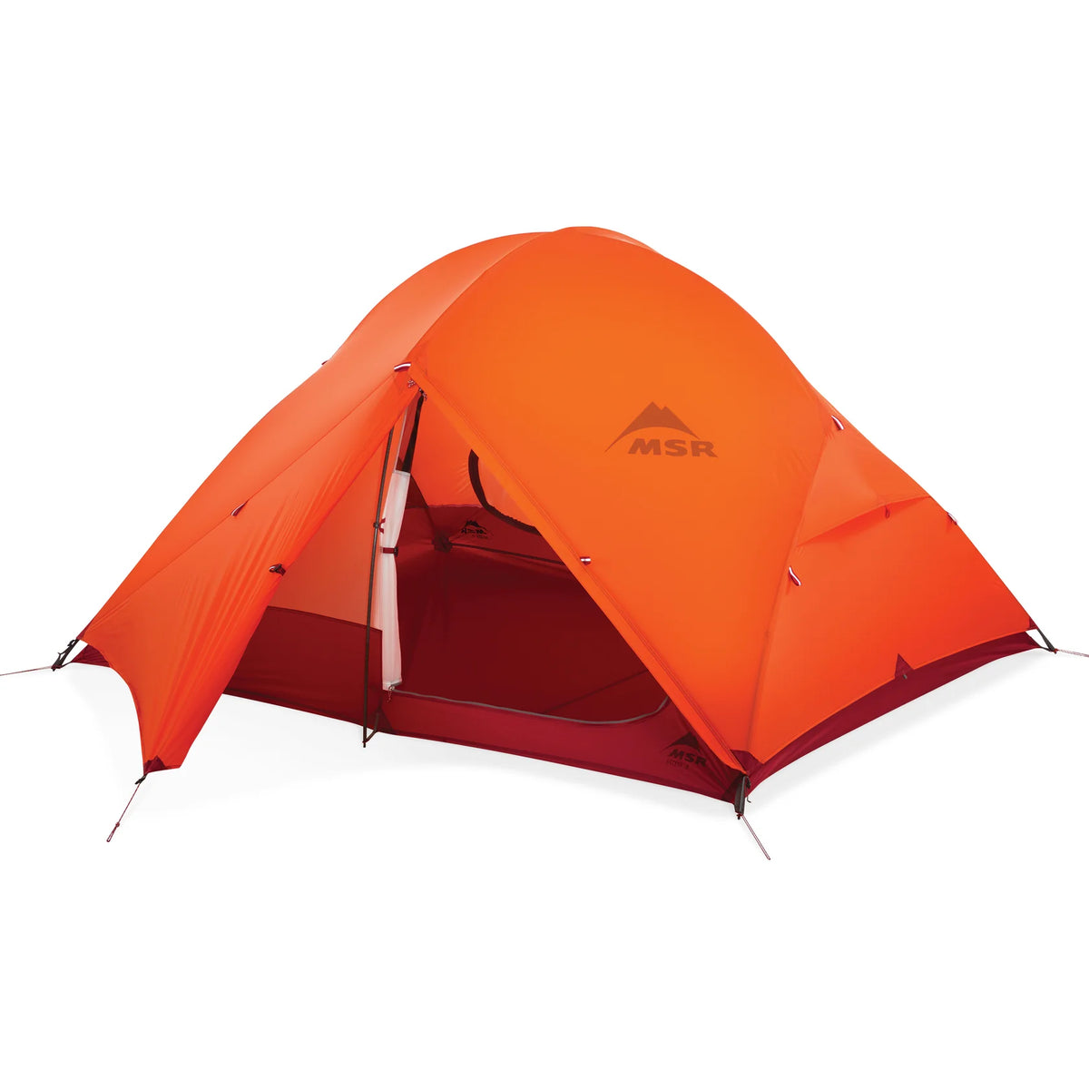 MSR Access 3 ultralight four-season 3-person tent pitched in snow for winter camping and alpine adventures
