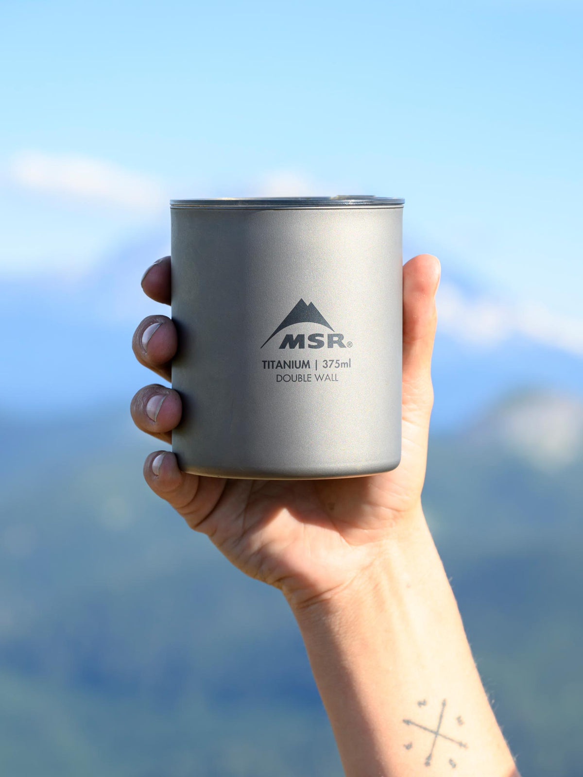 MSR Titan Double Wall Mug camp lifestyle image