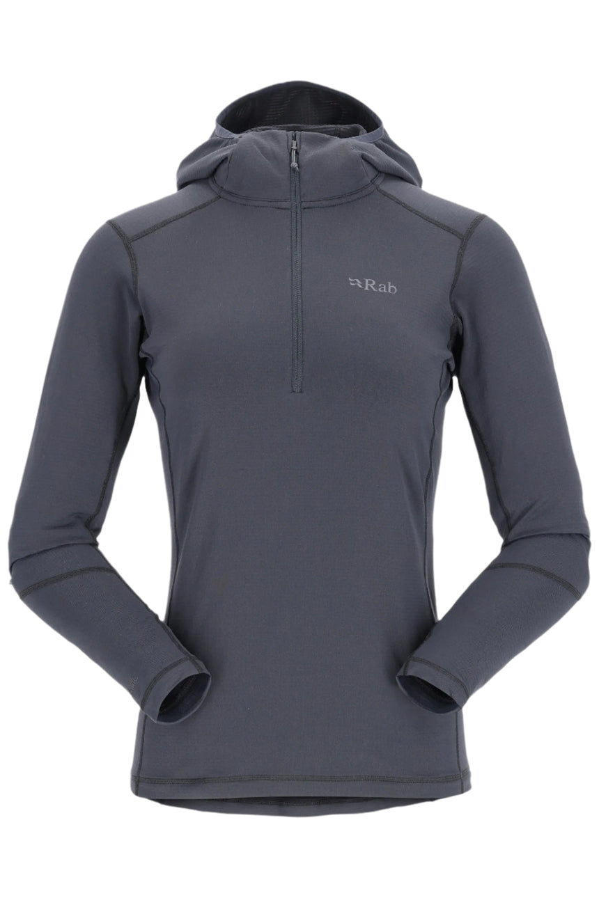 Rab Women's Conduit Hoody in Beluga - Flat