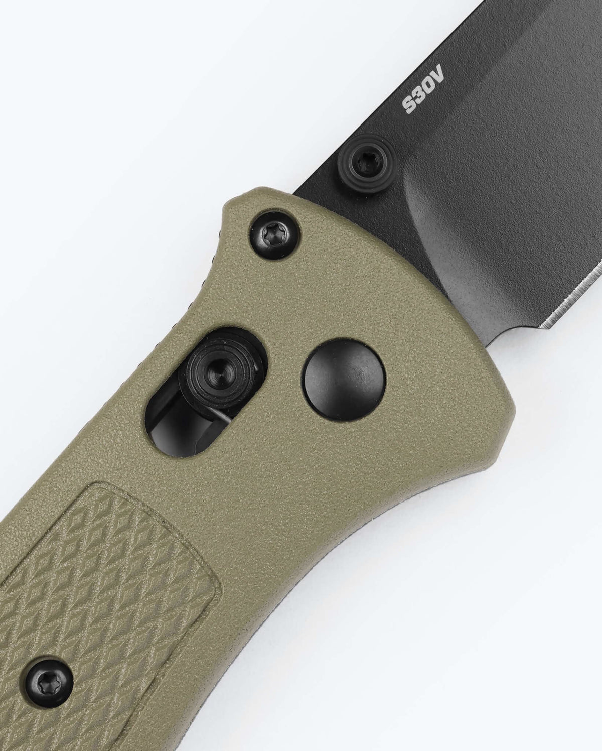Bailout® Ranger Green Tanto - AXIS Lock Detail Close-up | Benchmade Knife Co.