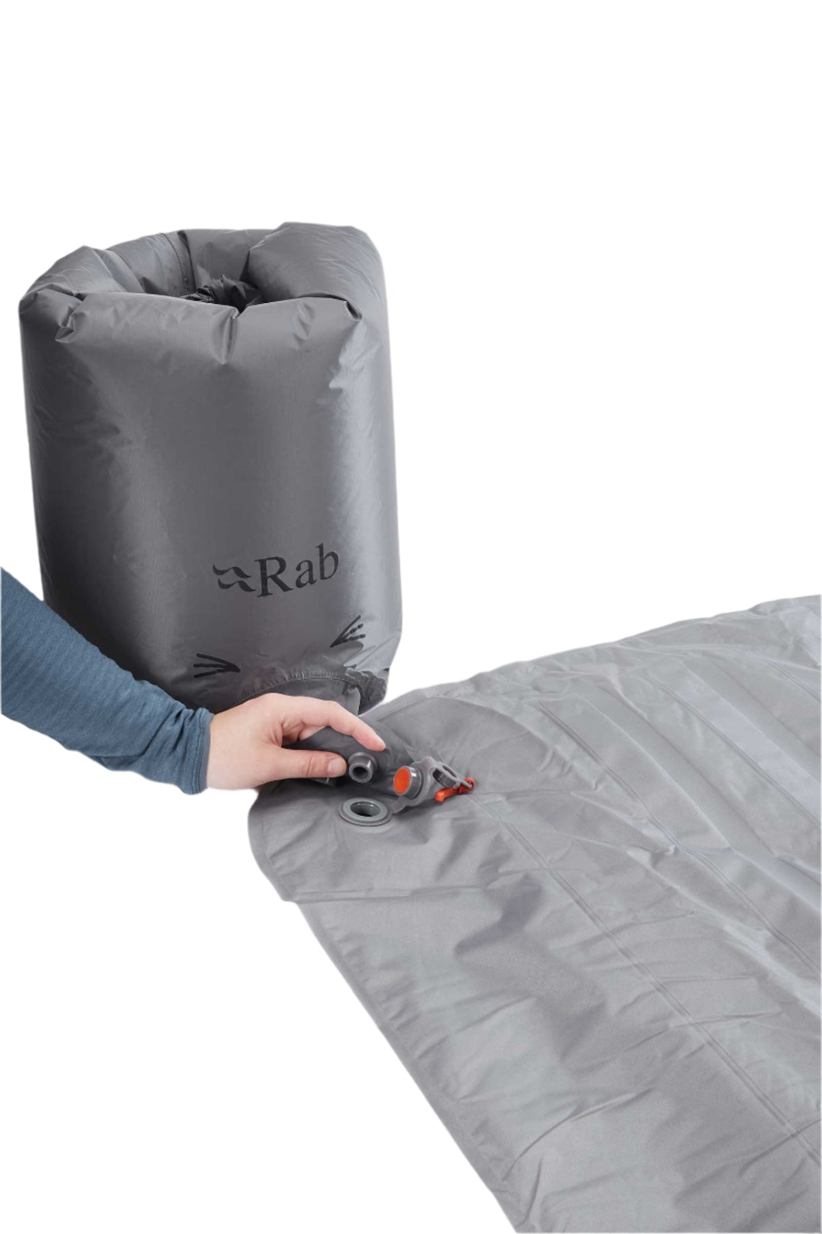 Rab Stratosphere 4 Sleep Pad in Graphene - pump sack, valve