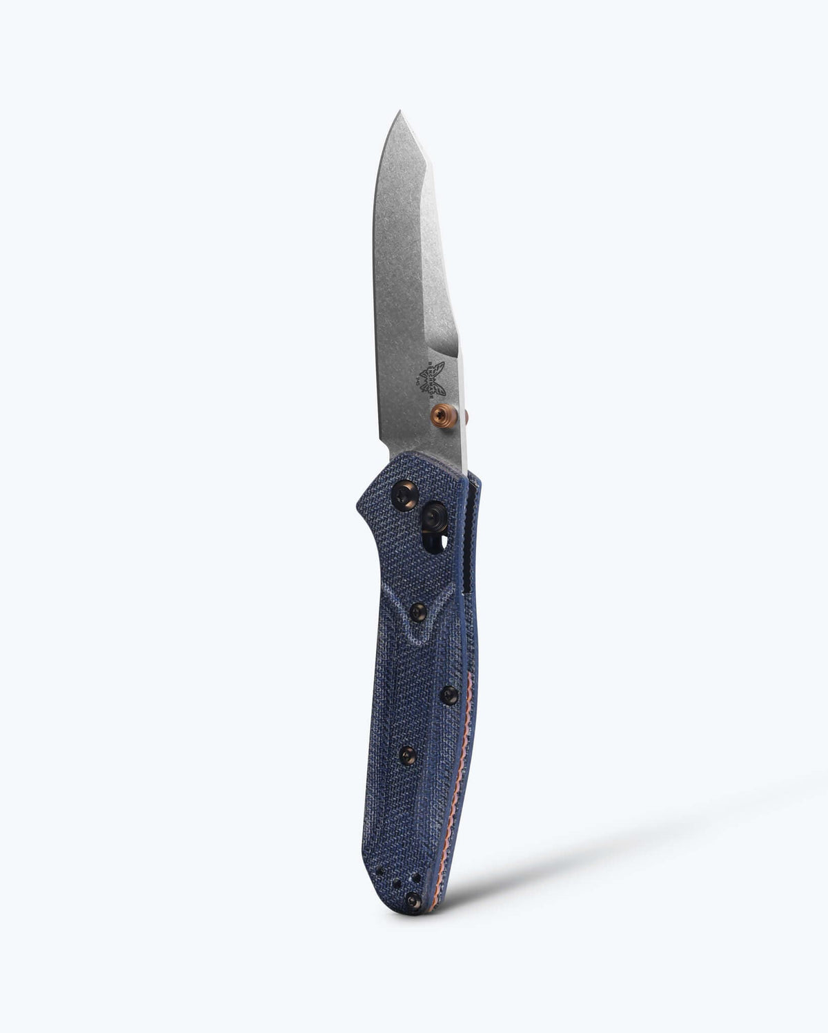 Mini Osborne Denim Micarta - Standing Vertical Position | Benchmade Knife Co.