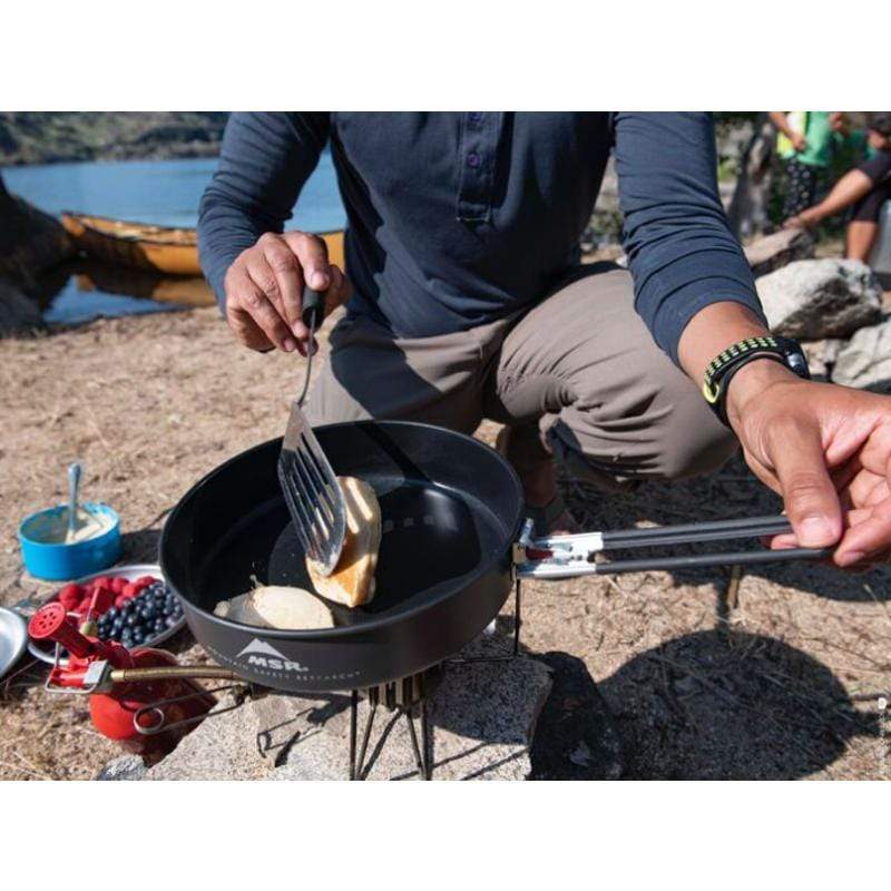 MSR Ceramic Skillet Outdoor Action- product in use