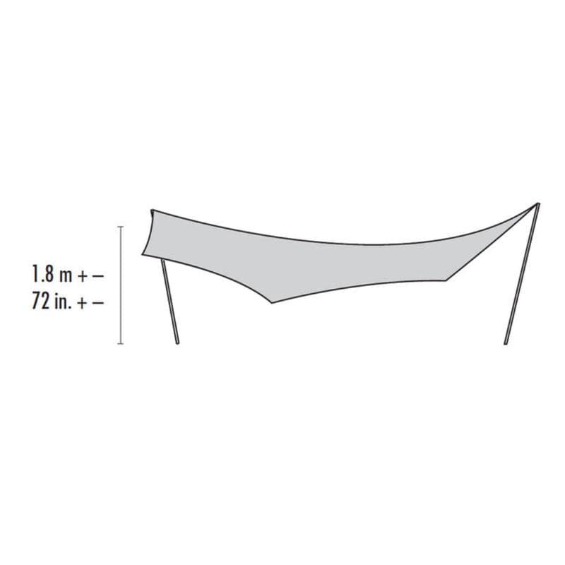 MSR Rendezvous Sun Shield 120 Shelter Outdoor Action- product dimension