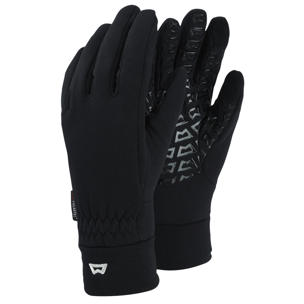 Mountain Equipment Touch Screen Grip Gloves in Black - Front Product Shot