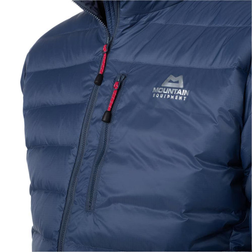 Mountain Equipment Frostline Men's Down Jacket Outdoor Action Denim Blue- Chest Pocket