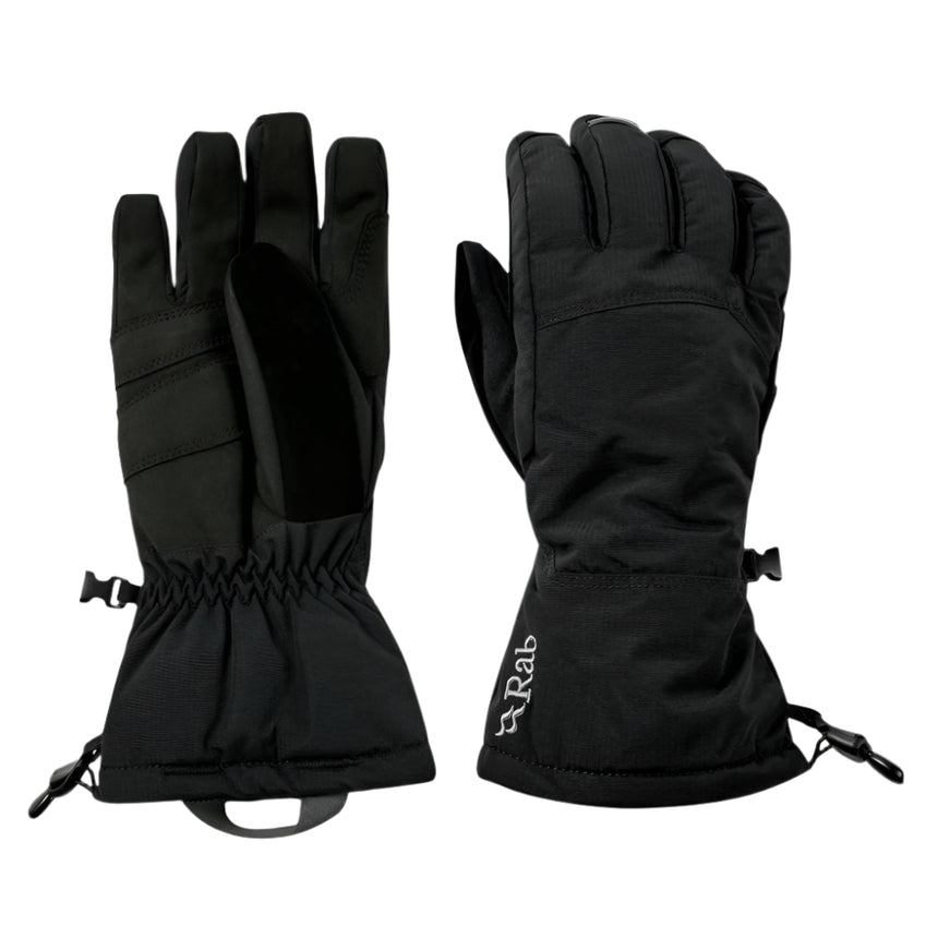 Rab Men's Storm Waterproof Gloves in Black - front, pair