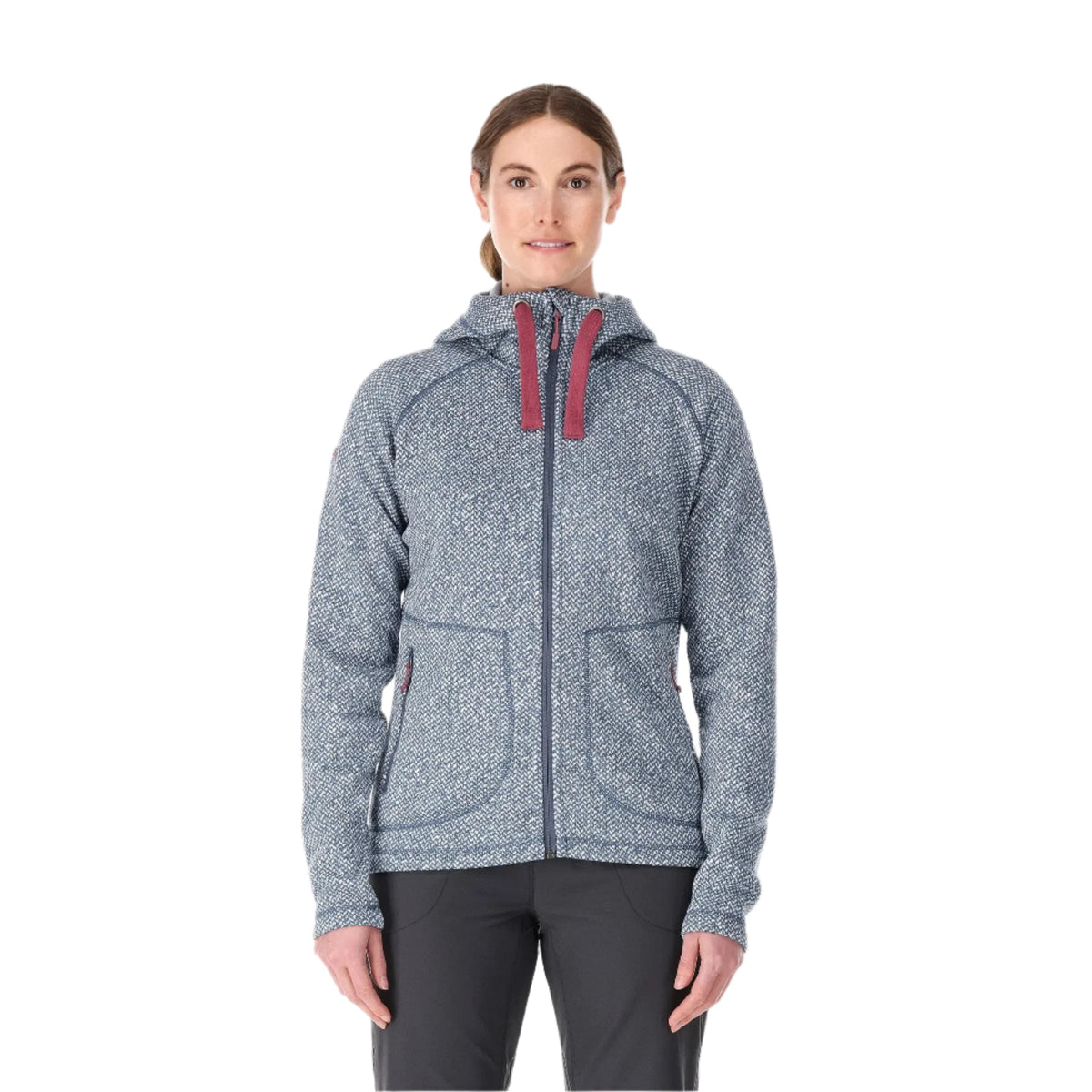 Rab Women's Amy Hoody in Bering Sea - Front Worn