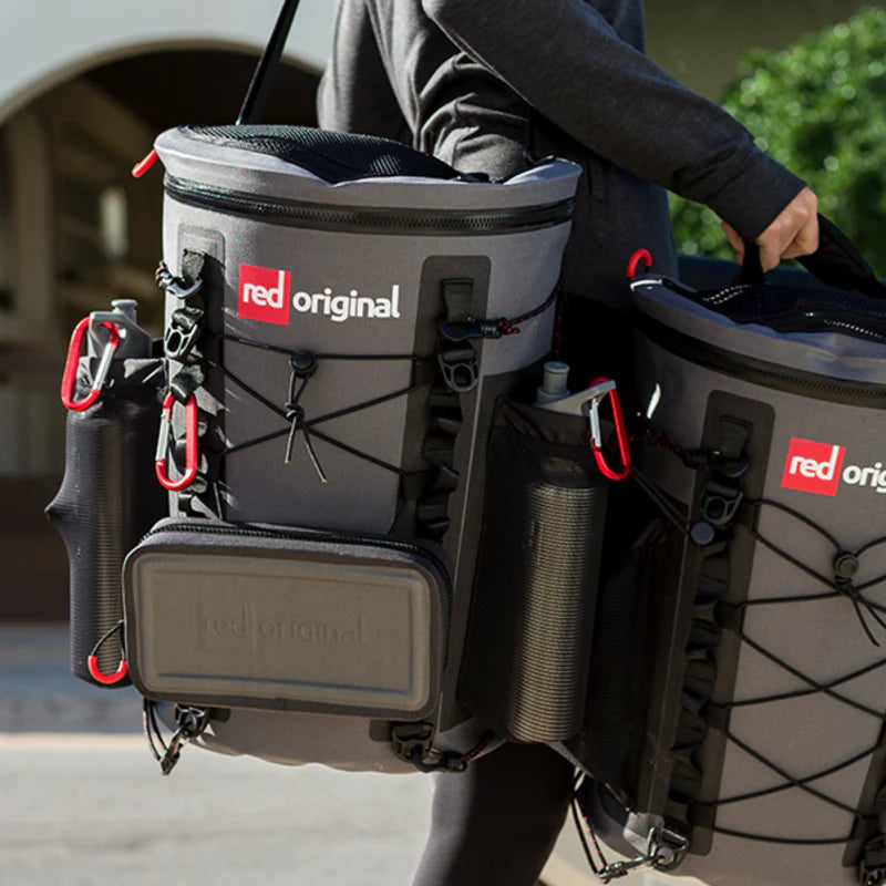 Red Paddle 22L Waterproof SUP Deck Bag - Model Carrying two Deck Bags