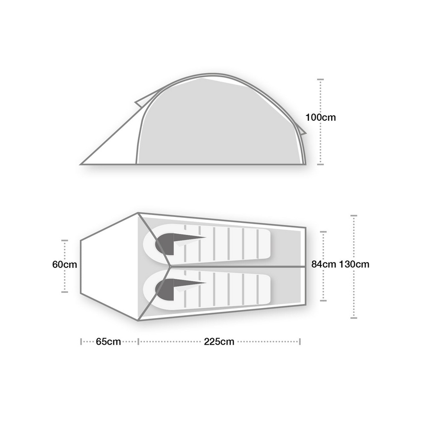 Terra Nova Solar Ultra 2 Tent Outdoor Action- Tent Dimensions