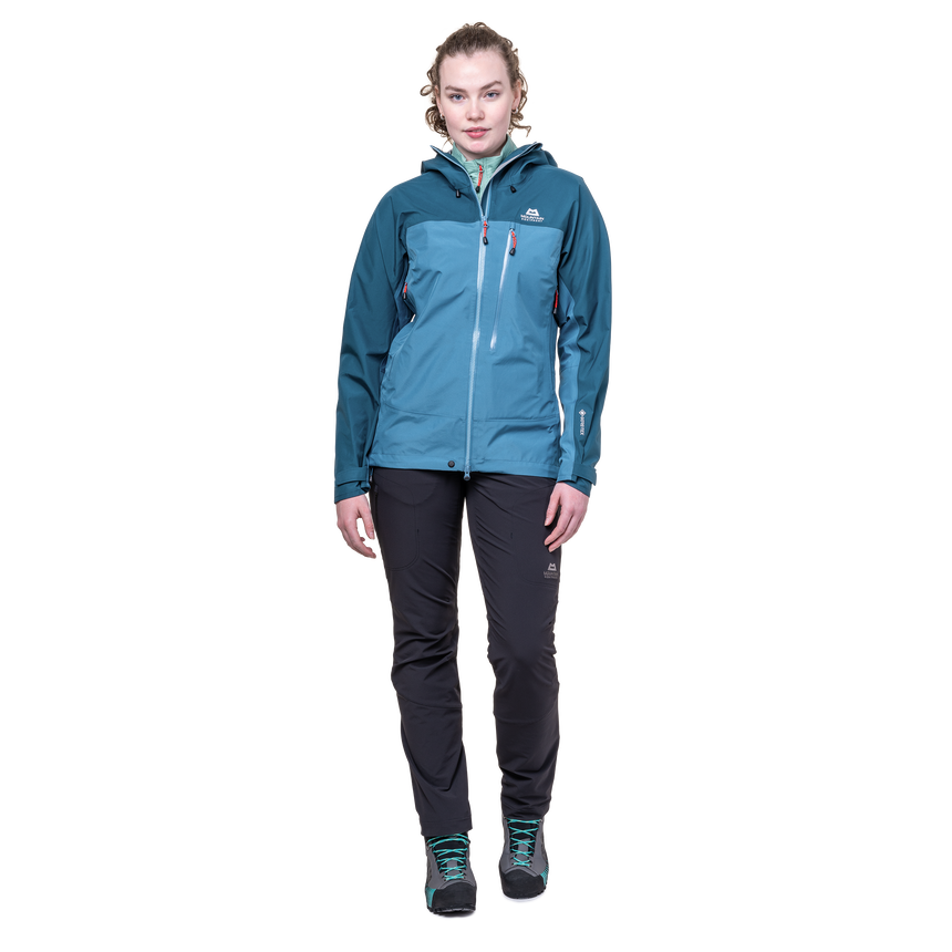 Mountain Equipment Makalu GORE-TEX Women's Jacket Stellar/Majolica- front fit on model