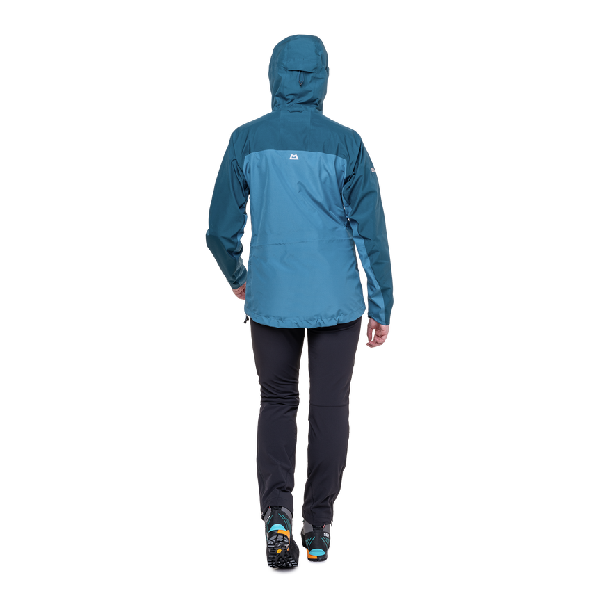 Mountain Equipment Makalu GORE-TEX Women's Jacket Stellar/Majolica- back fit on model