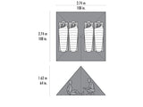 MSR Front Range U/light Tarp Shelter (PF) Outdoor Action- Floorplan