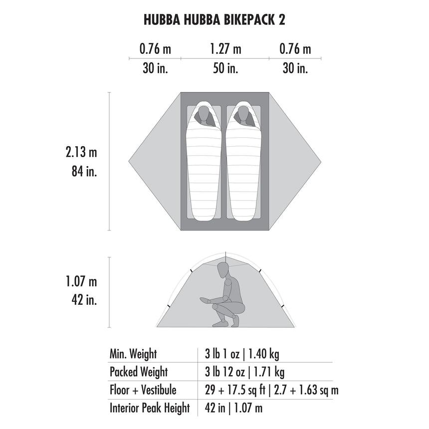 MSR Hubba Hubba™ Bikepack 2-Person Tent